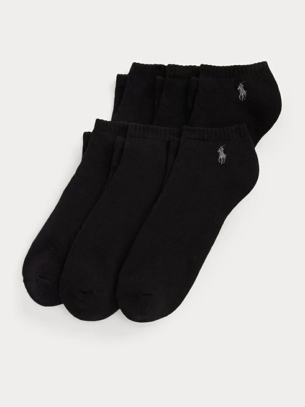 Best Polo Ralph Lauren Cushioned Low-Cut Socks 6 Pack Black