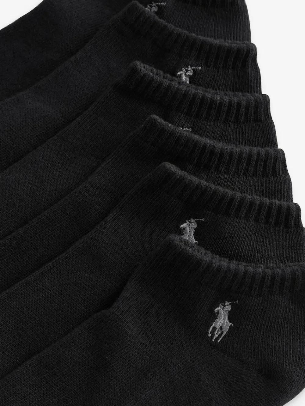 Best Polo Ralph Lauren Cushioned Low-Cut Socks 6 Pack Black