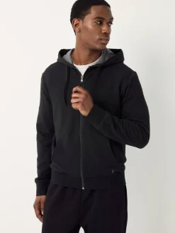 Polo Ralph Lauren Black Loungewear Zip Through Jersey Stretch Hoodie^ Loungewear