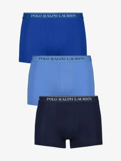 Online Polo Ralph Lauren Blue/Navy Stretch Cotton Boxers 3 Pack