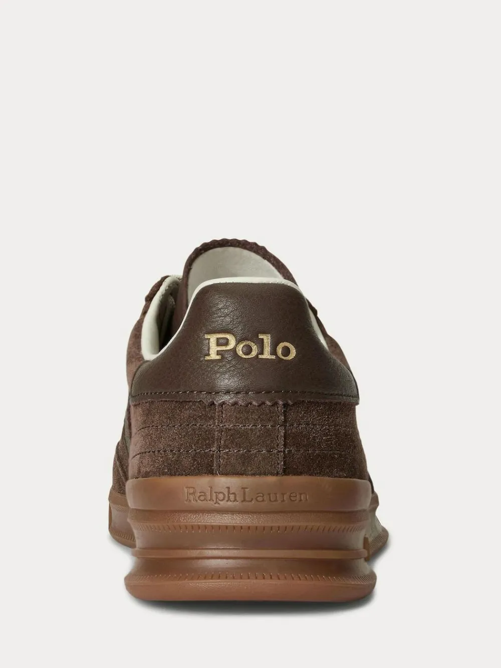 Hot Polo Ralph Lauren Hertitage Aera Suede Mix Trainers Brown