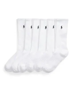 Polo Ralph Lauren Ribbed Crew Socks 6 Pack^ Socks|Socks