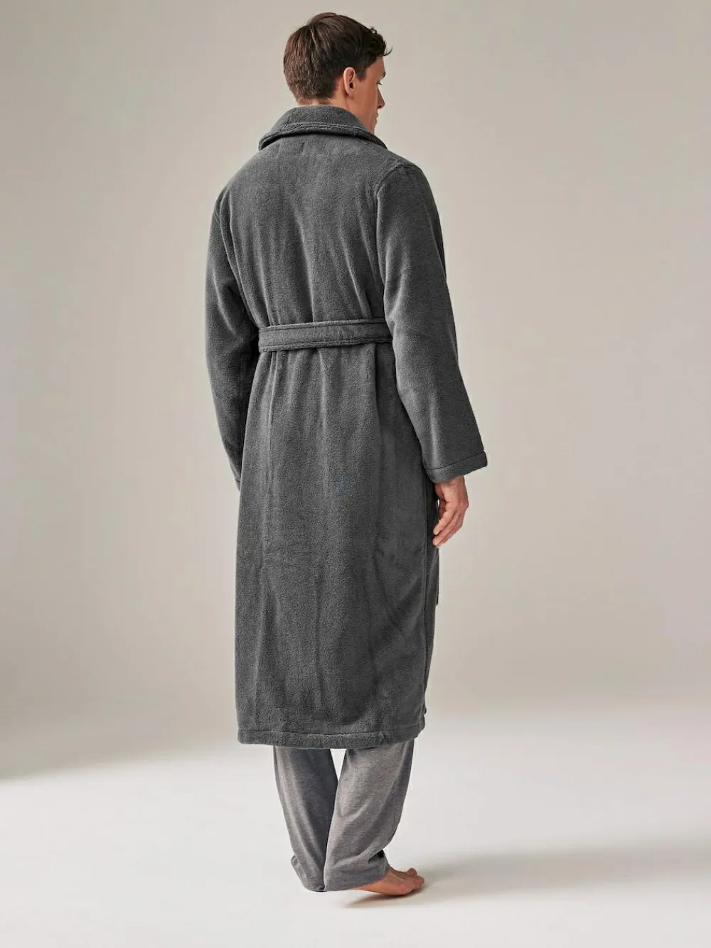 Hot Polo Ralph Lauren Shawl Collar Dressing Gown Dark Grey