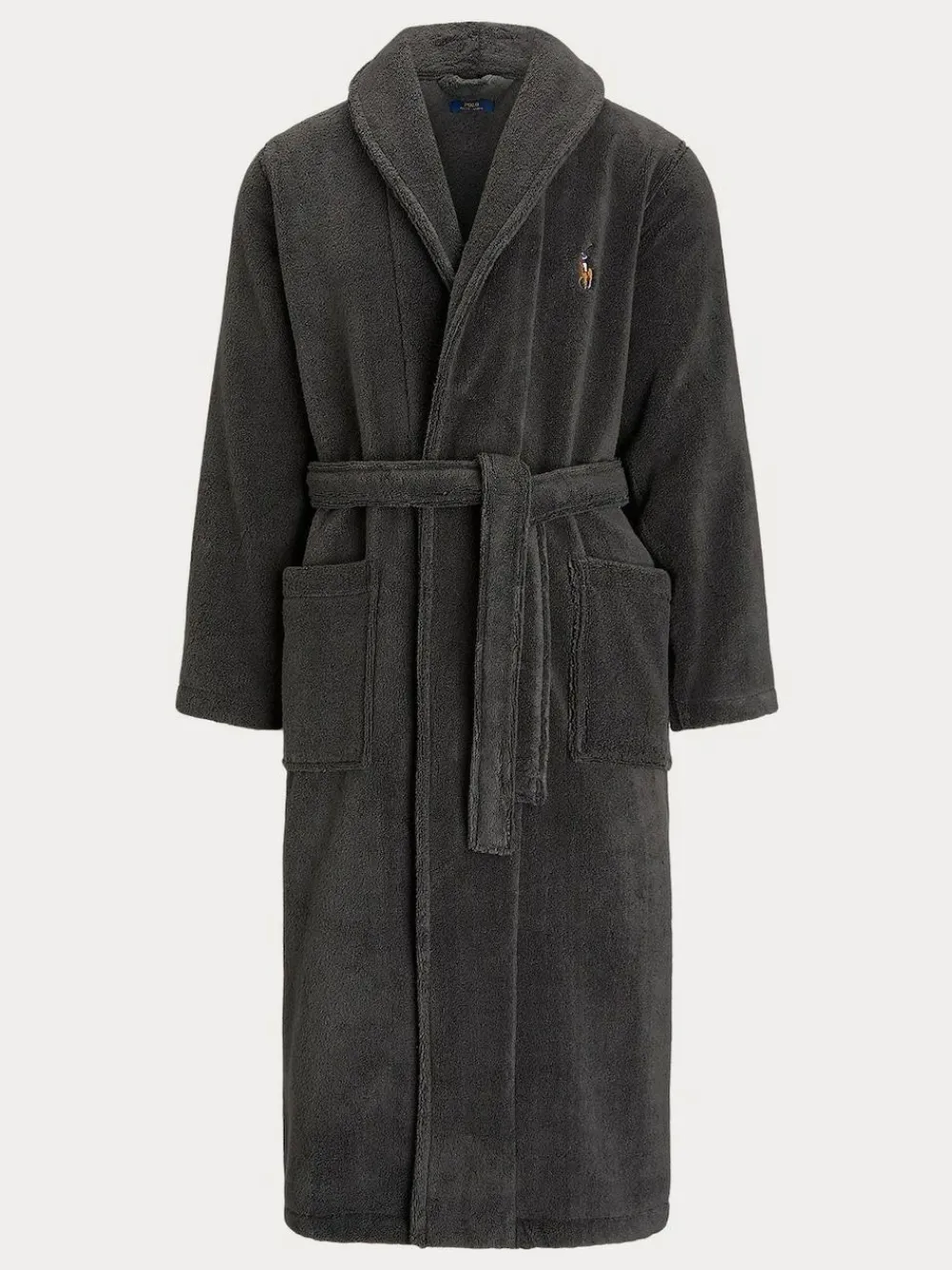 Hot Polo Ralph Lauren Shawl Collar Dressing Gown Dark Grey