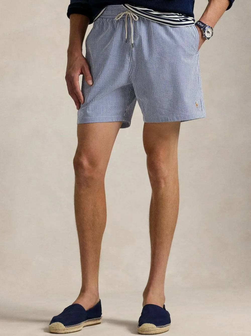 Polo Ralph Lauren Traveler Classic Seersucker Logo Swim Shorts^ Swimwear