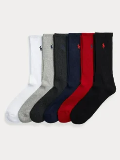 Polo Ralph Lauren Ribbed Crew Socks 6 Pack Multi