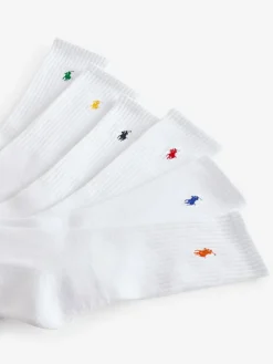Polo Ralph Lauren Ribbed Crew Socks 6 Pack^ Socks|Socks