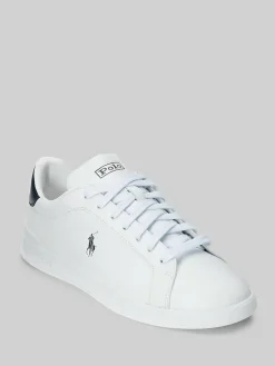 Outlet Polo Ralph Lauren Leather Heritage Court II Trainers White/Blue
