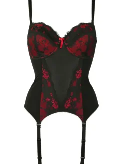 Best Pour Moi Black Amour Padded Underwired Strapless Basque Bra