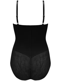 Pour Moi Effortless Tummy Control Wear Your Own Bra Body Shapewear Black