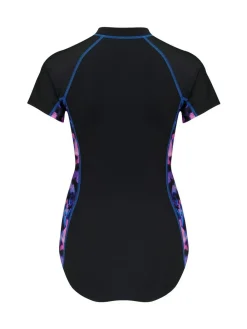 Hot Pour Moi Black Energy Short Sleeve Swimsuit