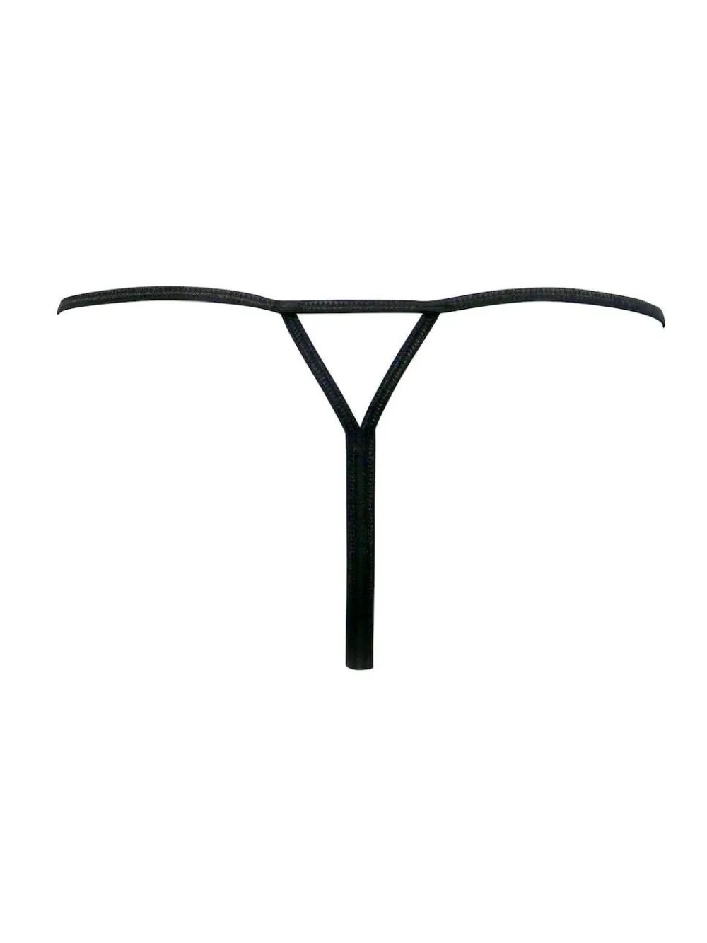 Hot Pour Moi Black G-String For Your Eyes Only High Waist Crotchless Thong