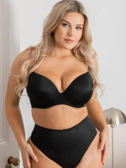 Sale Pour Moi Hourglass Shapewear Firm Tummy Control Thong Black