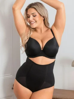 Best Pour Moi Lingerie Hourglass Shapewear Firm Tummy Control High Waist Knickers Black