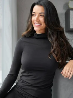 Sale Pour Moi Roll Neck Second Skin Thermal Black