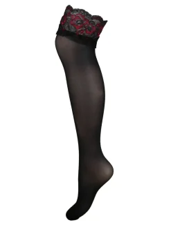 Pour Moi Black Scarlet Amour Hold-Ups^Women Socks & Tights