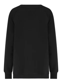 New Pour Moi The Softest Off Duty Relaxed V-Neck Sweatshirt Black