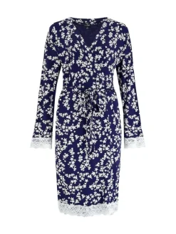 Pour Moi Sofa Loves Lace Jersey Wrap Gown^Women Bathrobes