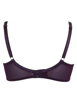 Pour Moi Dark Purple Non Padded Underwired Fleur Balconette Bra