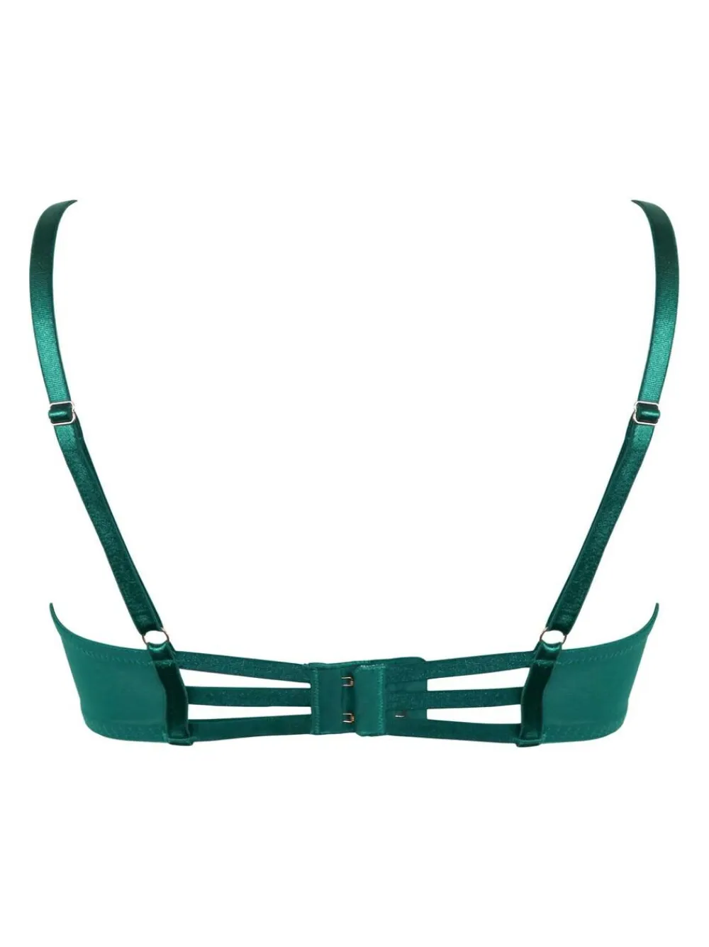 Hot Pour Moi India Bold Floral Embroidery Non Pad Bra Green