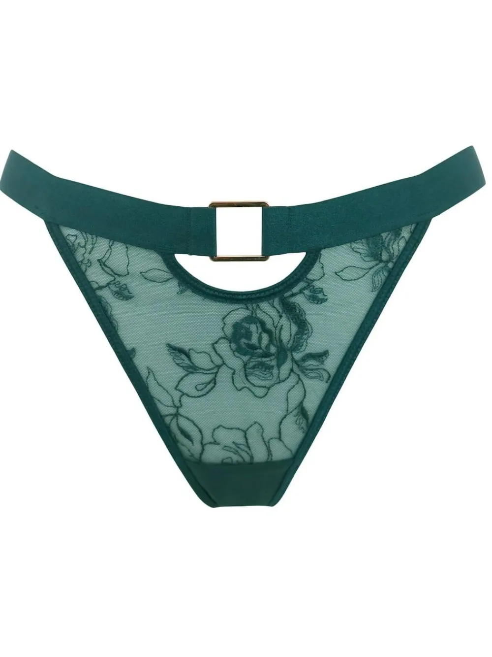 Sale Pour Moi India Embroidery Thongs Green