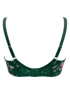Best Pour Moi Non Padded Bliss Printed Mesh Side Support Bra Green