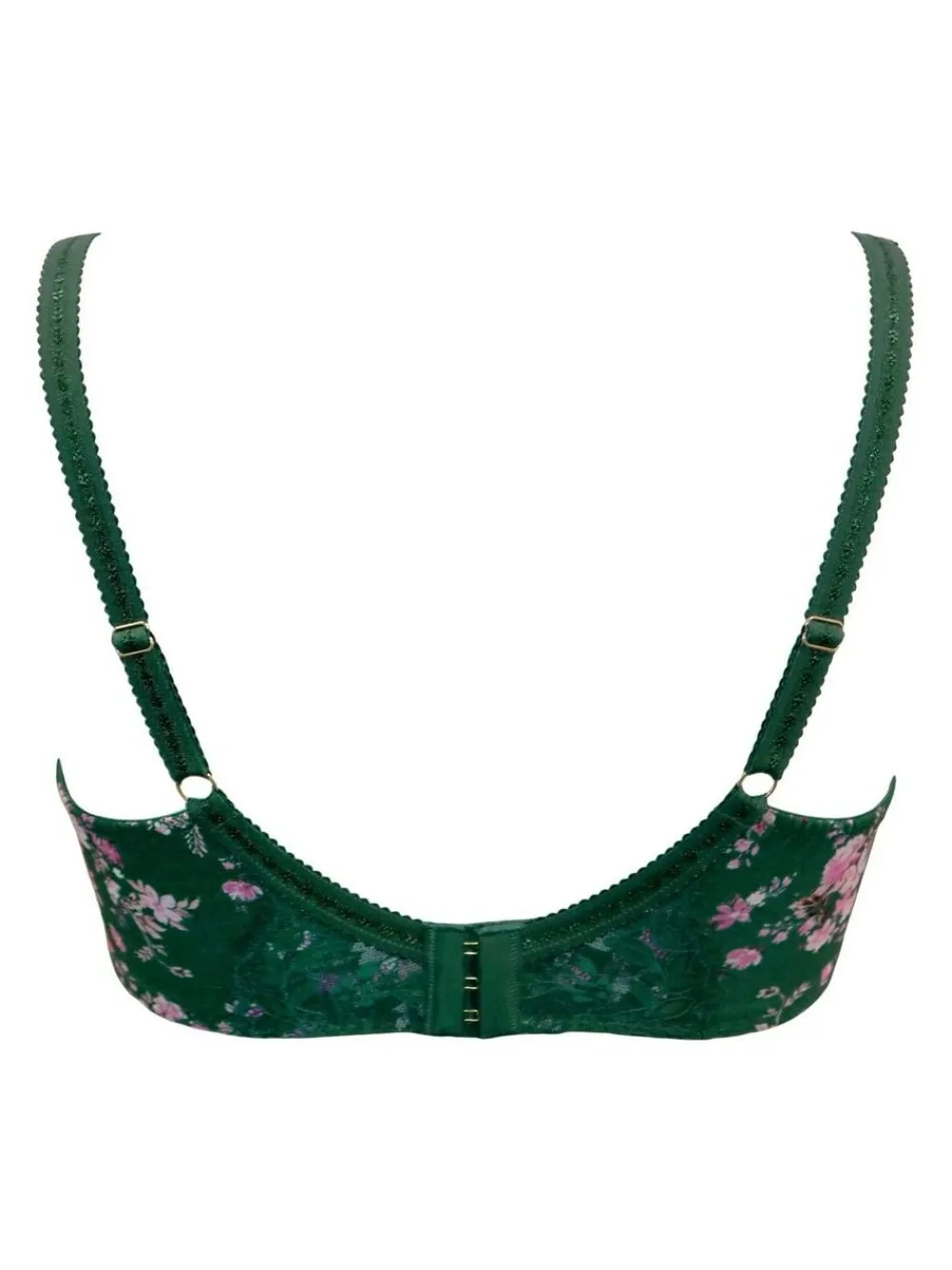 Best Pour Moi Non Padded Bliss Printed Mesh Side Support Bra Green