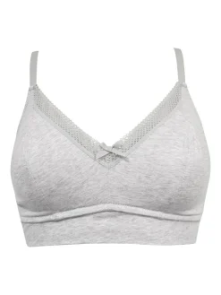 Pour Moi Non Wired Love to Lounge Cotton Non Wired Bra Grey