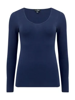 Pour Moi Navy Long Sleeve Second Skin Thermal^Women Thermals