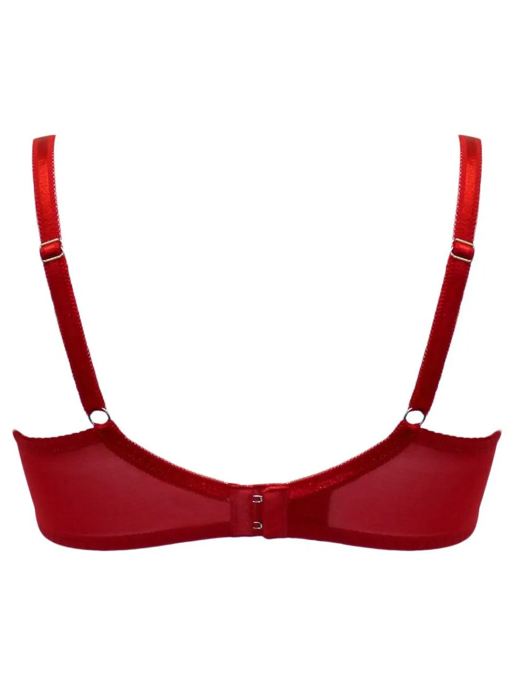 Pour Moi Red Non Padded Underwired Fleur Balconette Bra^Women Dd+ Range