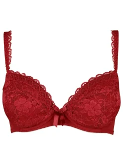Pour Moi Red Padded Rebel Bra^Women Bras|Dd+ Range
