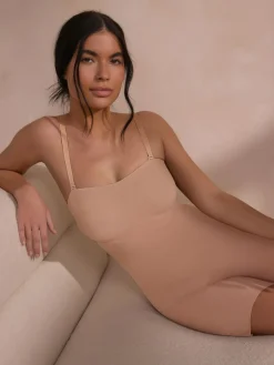 Best Next DD+ Minimising Bandeau Tummy Control Thigh Smoother Praline Nude