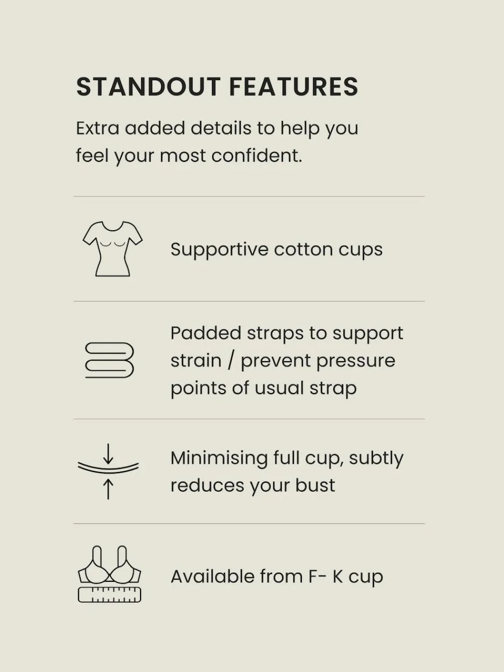 Next F-K Ultimate Support Cotton Minimiser Padded Strap Bra^Women Bras