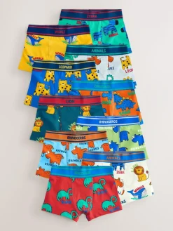 Outlet Next Primary Animals Trunks 10 Pack (1.5-16yrs)