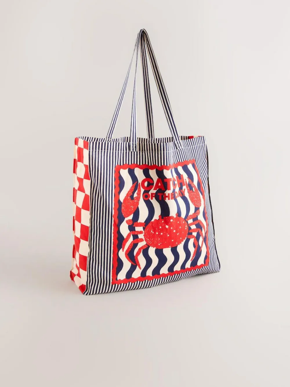 Next Print Sardine Print 100% Cotton Shopper Bag^Women Bags