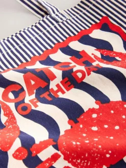 Next Print Sardine Print 100% Cotton Shopper Bag^Women Bags