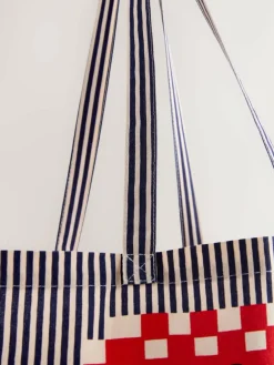 Next Print Sardine Print 100% Cotton Shopper Bag^Women Bags