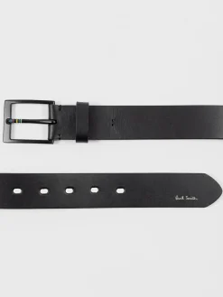 PS Paul Smith Black Logo Stripe Detail Belt^ Belts & Braces