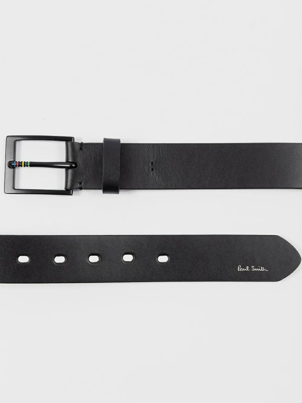 PS Paul Smith Black Logo Stripe Detail Belt^ Belts & Braces