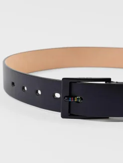 PS Paul Smith Black Logo Stripe Detail Belt^ Belts & Braces