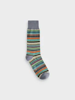 Online PS Paul Smith Black Signature Stripe Socks 3 Pack