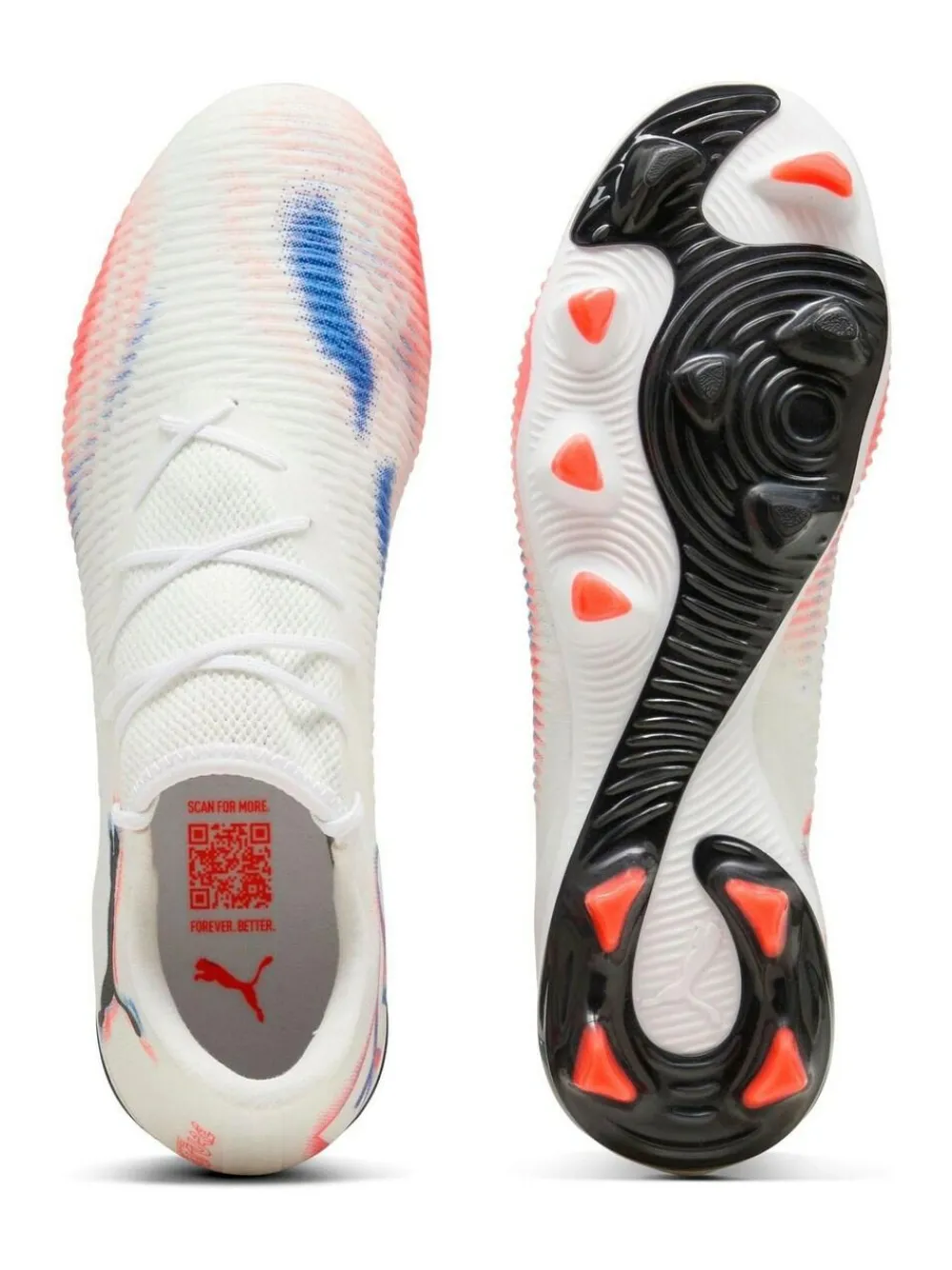 Discount Puma White Mens Future 8 Match Low Firm Ground football Boots