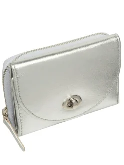 Clearance Pure Luxuries London Belle Leather Purse Silver