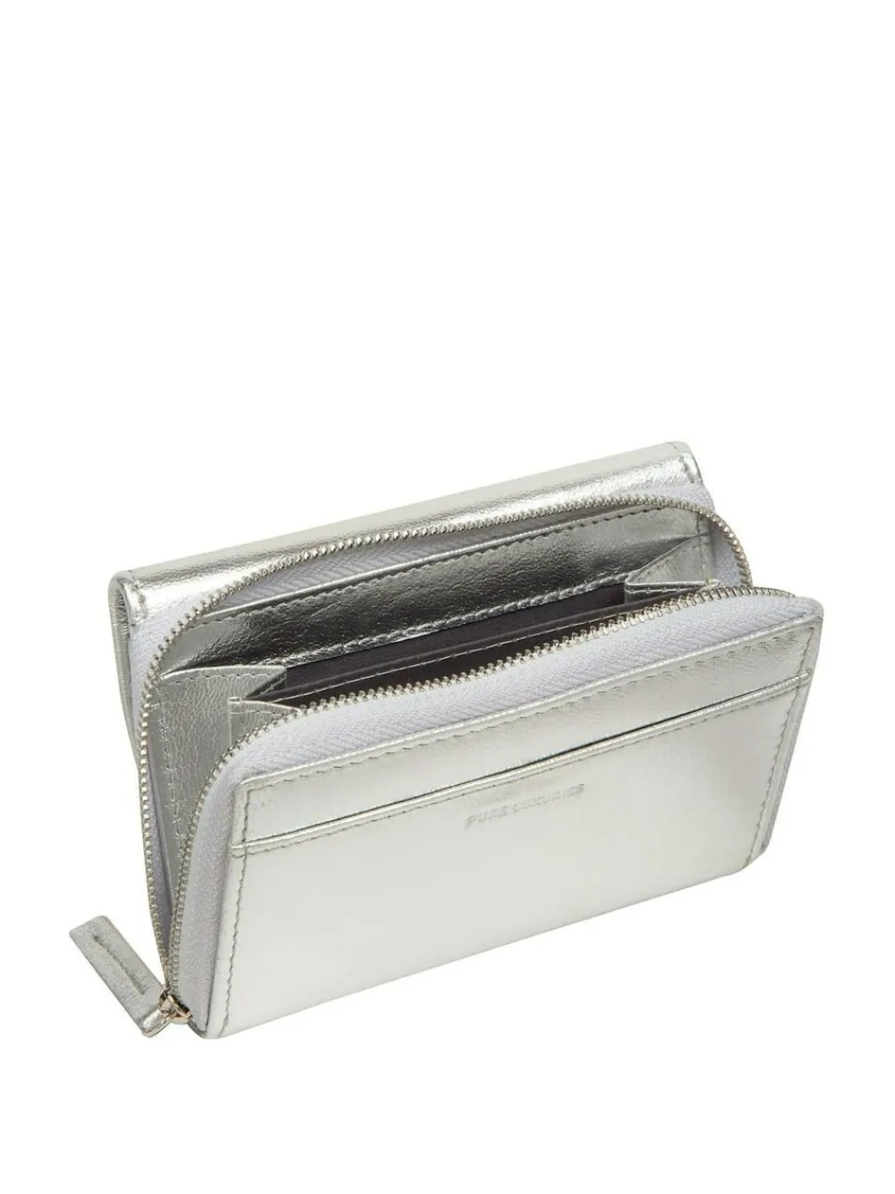 Clearance Pure Luxuries London Belle Leather Purse Silver