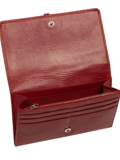 Pure Luxuries London Isla Leather Purse Red