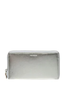 Sale Pure Luxuries London 'Roxy' Leather Purse Silver