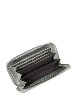 Sale Pure Luxuries London 'Roxy' Leather Purse Silver