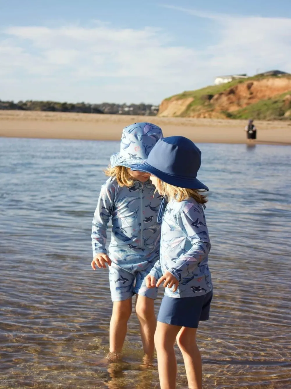 Purebaby Blue Long Sleeve Rashie Vest^BOY Swimwear|Swimwear