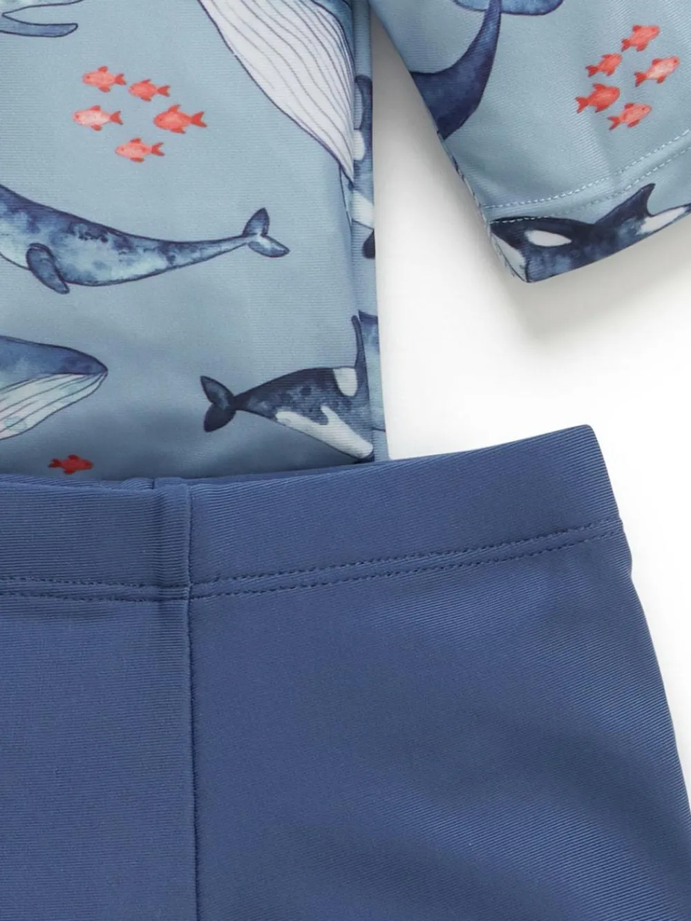 Purebaby Blue Long Sleeve Rashie Vest^BOY Swimwear|Swimwear