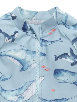 Purebaby Blue Long Sleeve Swim Sunsuit